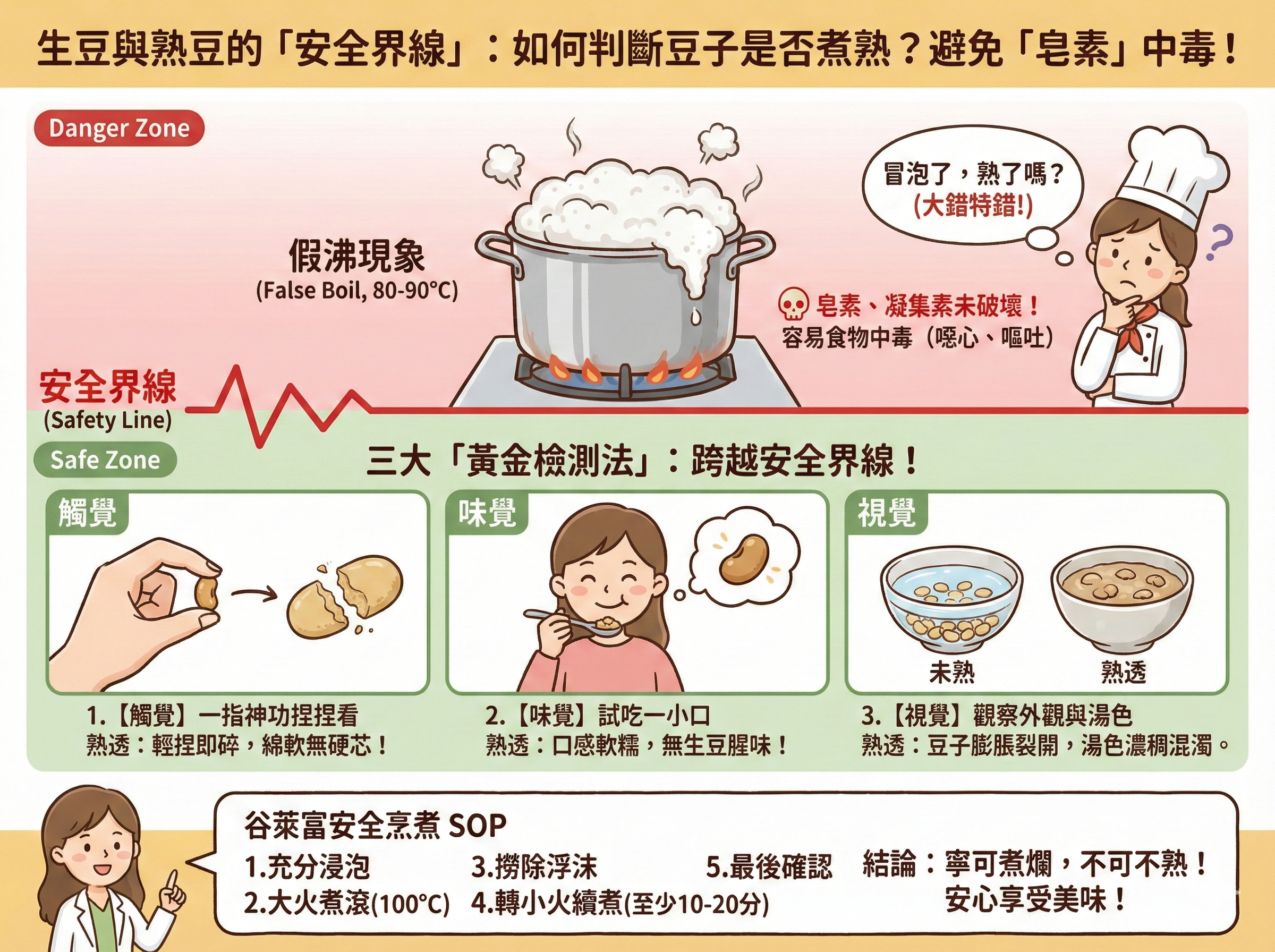 Q063 生豆與熟豆的「安全界線」： 如何判斷豆子是否煮熟？避免「皂素」中毒！