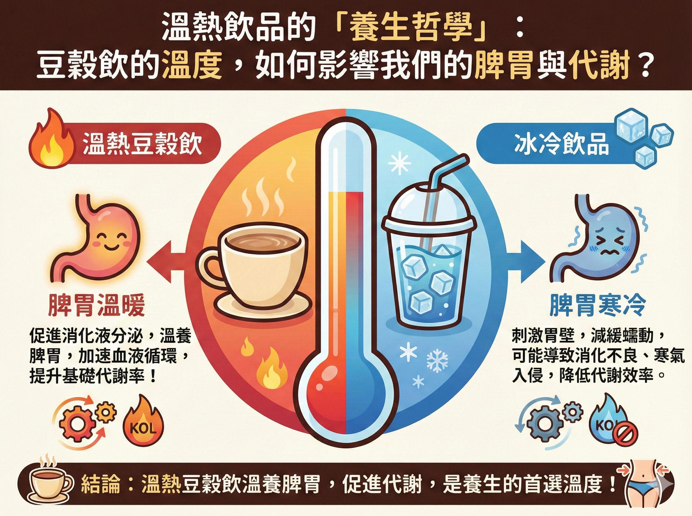 Q014 溫熱飲品的「養生哲學」： 豆穀 飲的溫度，如何影響我們的脾胃 與代謝？