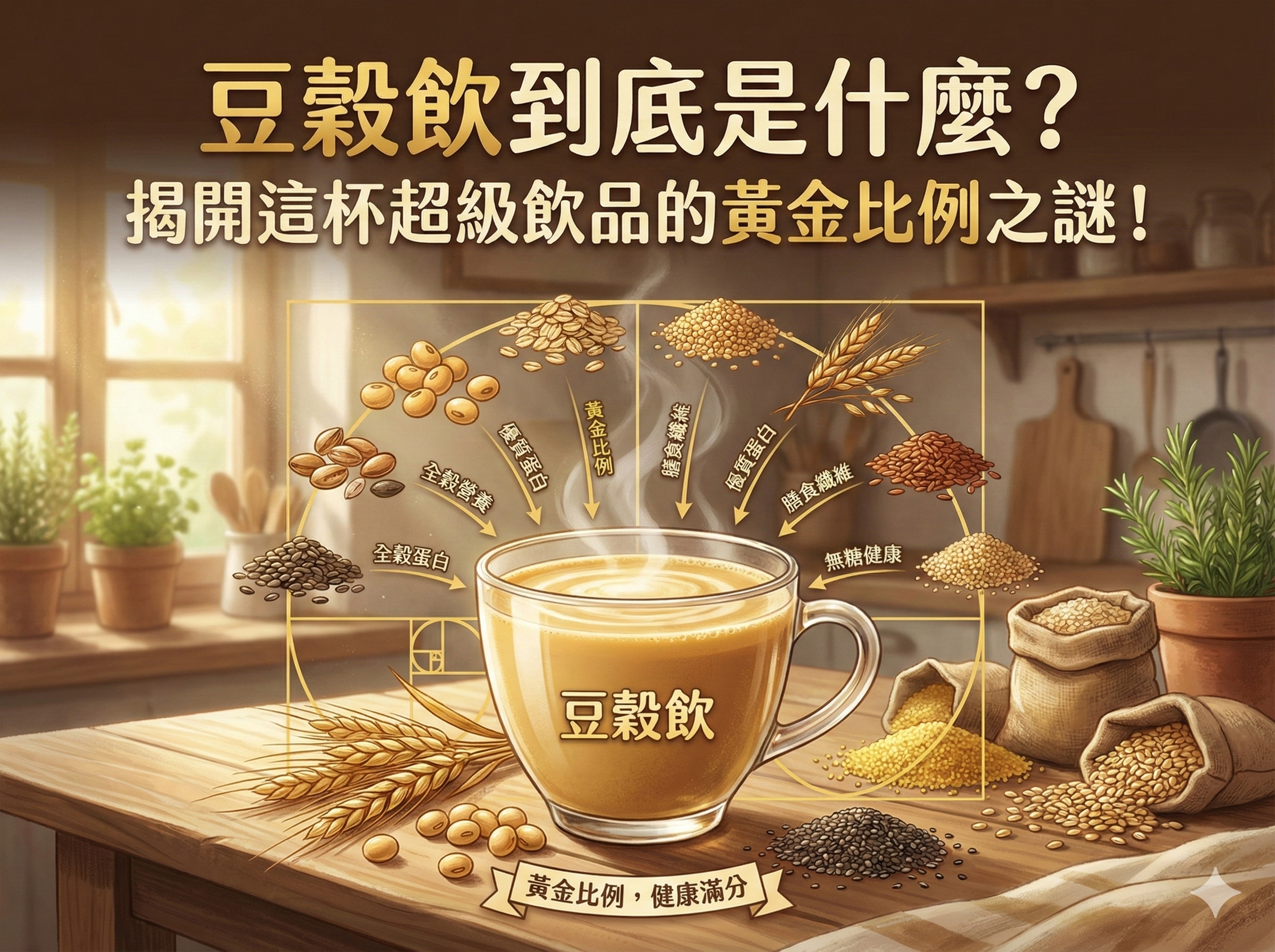 Q001「豆穀飲」到底是什麼？ 揭開 這杯「超級飲品」的黃金比例之 謎！