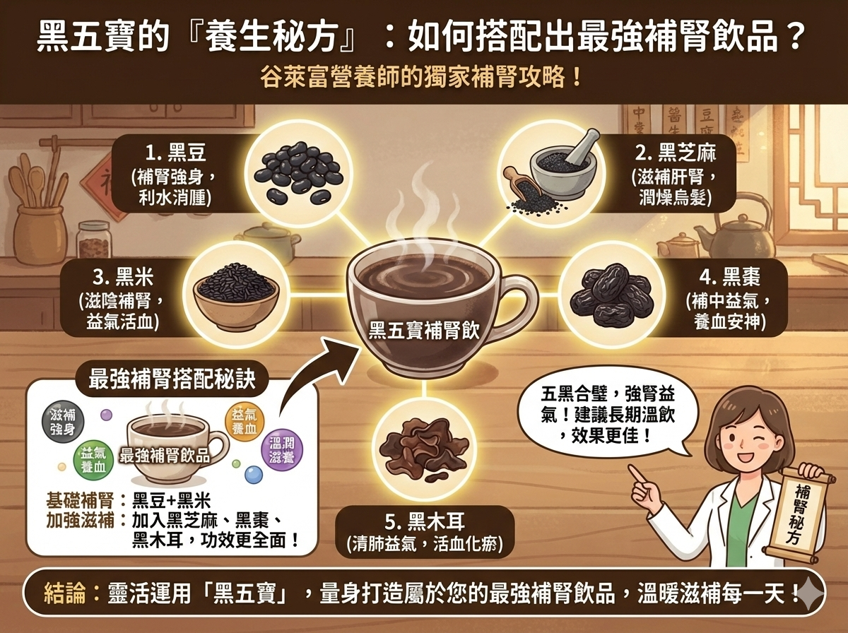 Q066 黑五寶的「養生秘方」： 黑豆、黑芝麻、黑米...如何搭配出最強補腎飲品？