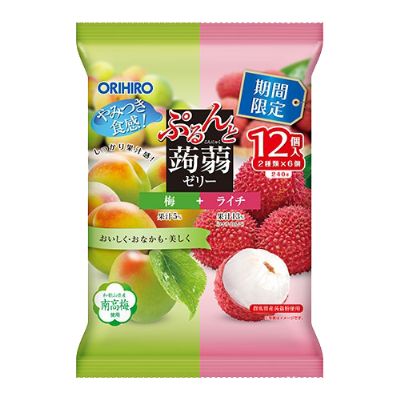 ORIHIRO 蒟蒻果凍12入 日本製 低卡 日本果凍 蒟蒻 一口果凍 水果蒟蒻