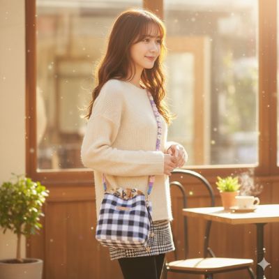 束口水桶包 - 金門花帔