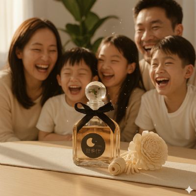 歡樂的使用天然萃取花香芬芳香氛精油幸福家擴香液